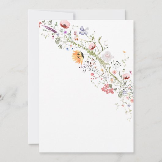 私たちの小さな野草ベビーガール1st誕生日パーティー 招待状 (裏面)