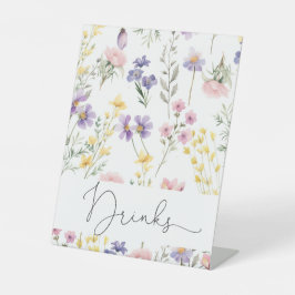 私たちの小さな野草植物性の赤ちゃんシャワードリンク 台座サイン