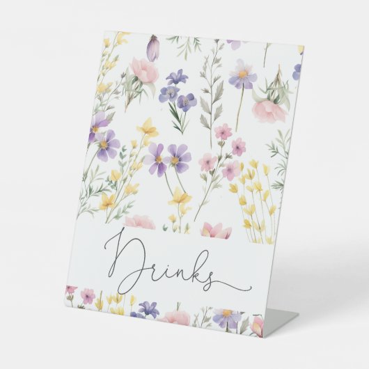 私たちの小さな野草植物性の赤ちゃんシャワードリンク 台座サイン (正面)