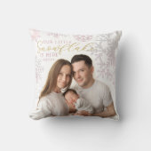 私たちの小さな雪の結晶ベイビー フォト 記念ギフト クッション (正面)