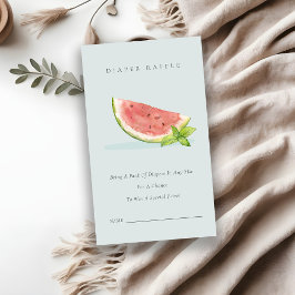 私たちの小さな青いメロンおむつラッフルベビーシャワー エンクロージャーカード