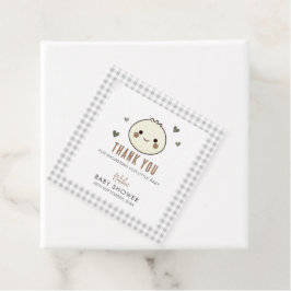 私たちの小さな餃子男女兼用の赤ちゃんシャワー フェイバータグ