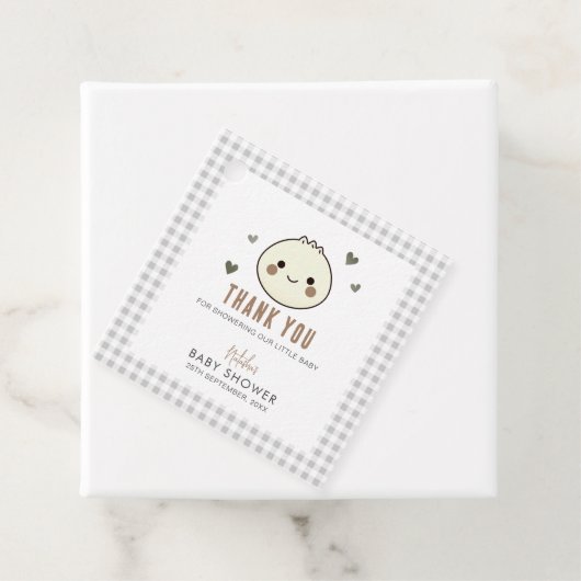 私たちの小さな餃子男女兼用の赤ちゃんシャワー フェイバータグ (インサイチュ)