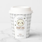 私たちの小さな餃子男女兼用の赤ちゃんシャワー 紙コップ (正面)