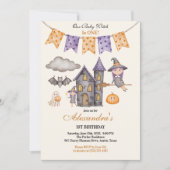 私たちの小さな魔女は1歳になりました 招待状 (正面)