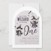 私たちの小さな魔法使い | ファーストバースデーパーティー 招待状 (正面)