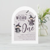 私たちの小さな魔法使い | ファーストバースデーパーティー 招待状 (スタンド正面)