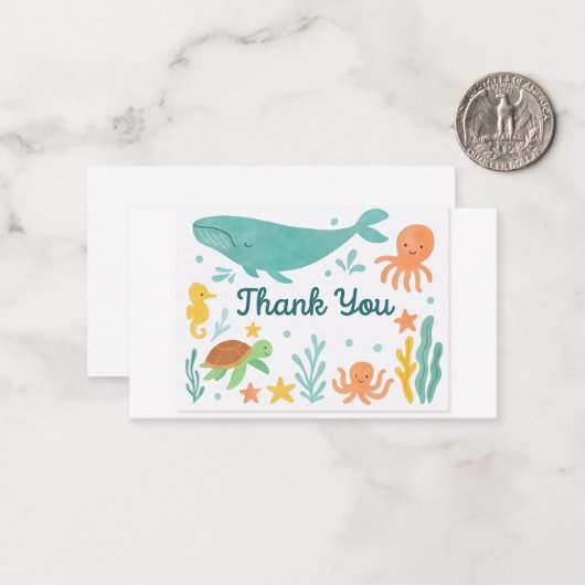 私たちの小さな1つから少しお礼 – ベビーショー ノートカード (正面/裏面インサイチュ)