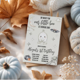 私たちの小さなBOOが1歳の誕生日!ハロウィンの誕生日 招待状