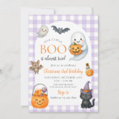 私たちの小さなBOO かわいいお化けのハロウィン2歳の誕生日 招待状 (正面)
