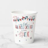 私たちの小さなfirecrcker 1st誕生日(NB)パーティーカップ 紙コップ (裏面)