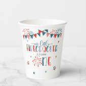 私たちの小さなfirecrcker 1st誕生日(NB)パーティーカップ 紙コップ (正面)