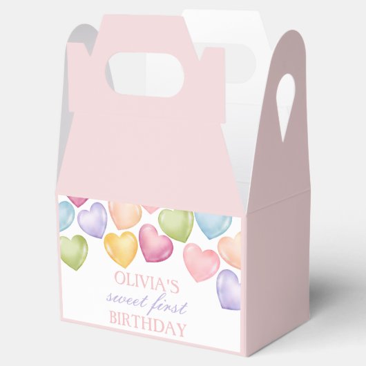 私たちの小さなSweetheart会話ハート誕生日 フェイバーボックス (オープン)