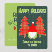 私たちの小人からあなたの小人へ!ホリデーシーズンのフラットカード シーズンカード (正面/裏面)