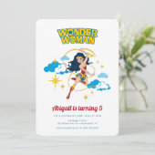 私たちの小疑問に思女の女の子の誕生日招待状 招待状 (スタンド正面)