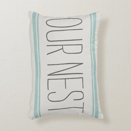 私たちの巣のリバーシブルアクセント枕 アクセントクッション (正面(垂直))