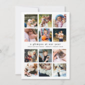私たちの年ミニマル12フォトコラージクリスマス シーズンカード (正面)