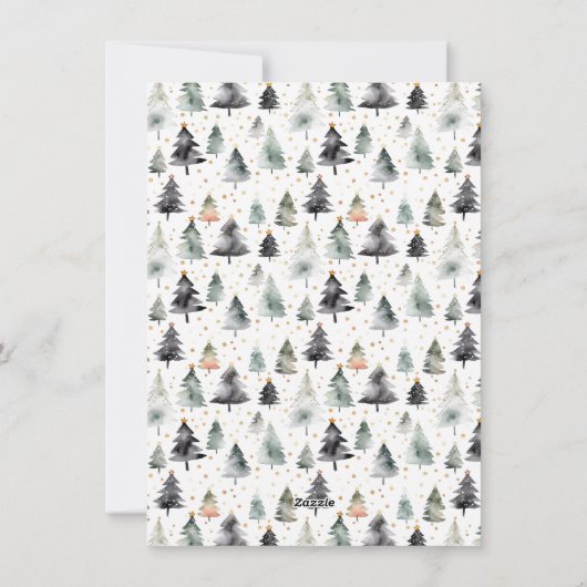 私たちの年ミニマル12フォトコラージクリスマス シーズンカード (裏面)