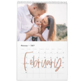 私たちの幸せな場所は、水彩の葉の写真です カレンダー (2月 2027)
