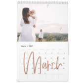 私たちの幸せな場所は、水彩の葉の写真です カレンダー (3月 2027)