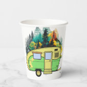 私たちの幸せな場所。レトロキャンプ 紙コップ (裏面)