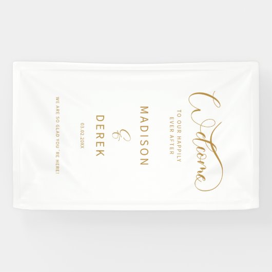 私たちの幸せな永遠の後へようこそ! 横断幕 (横)