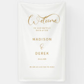 私たちの幸せな結末にようこそ！ 横断幕 (縦)