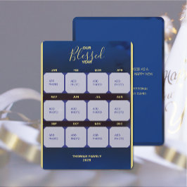 私たちの幸せな1年 フラット ホリデー フォト カード