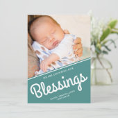 私たちの幸せを数える | クリスマスベイビーの写真 シーズンカード (スタンド正面)