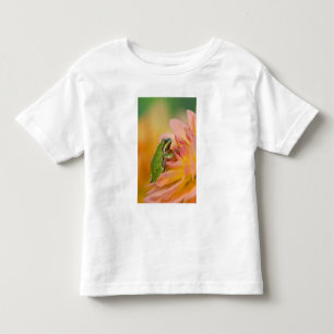 私たちの庭の花の上のヤマアメンボガエル、2 トドラーTシャツ