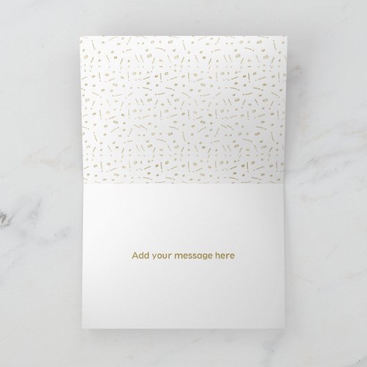 「私たちの式の司会者になってくれますか」 ゴールドの手書き文字 招待状 (内部)