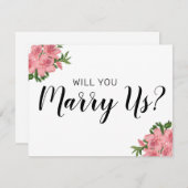 私たちの式を執り行ってください | 結婚式 私たちを結婚させてください 招待状 (正面/裏面)