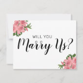 私たちの式を執り行ってくれませんか?|結婚式 結婚させてください 招待状 (正面)