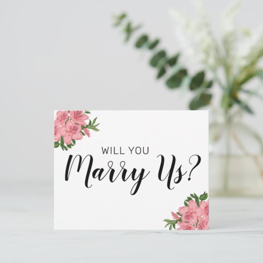 私たちの式場司祭になってくれませんか?結婚式で私たちを結婚させてください 招待状 (スタンド正面)