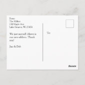 私たちの引っ越し | 新しい家 | 新しい住所 ポストカード (裏面)