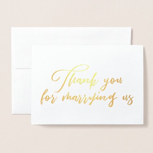 私たちの役人と結婚結婚してくれてありがとう感謝してい 箔カード (封筒付き正面)