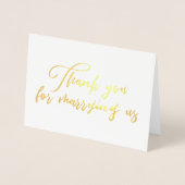 私たちの役人と結婚結婚してくれてありがとう感謝してい 箔カード (正面)