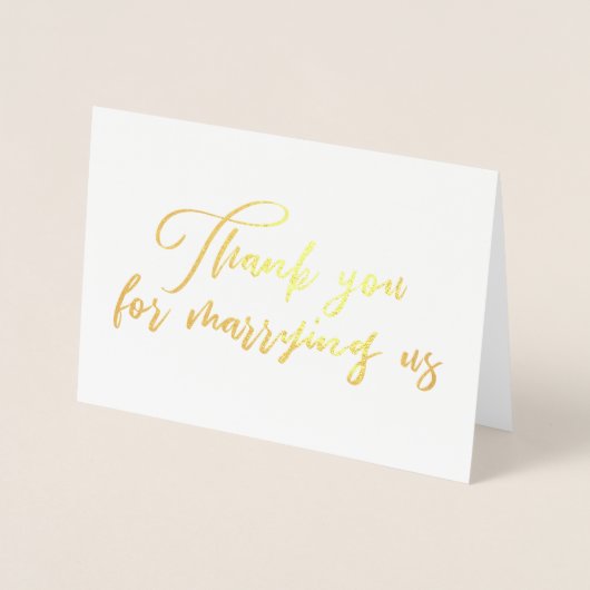 私たちの役人と結婚結婚してくれてありがとう感謝してい 箔カード (正面)