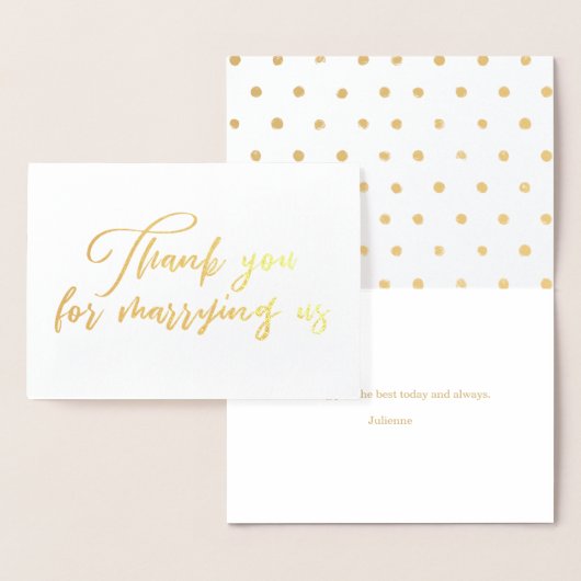 私たちの役人と結婚結婚してくれてありがとう感謝してい 箔カード (ディスプレー)