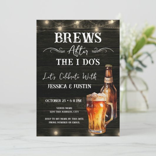 私たちの後、気軽な結婚式の後のパーティー 招待状 (スタンド正面)