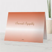 私たちの心からの悔やみや弔慰紙グリーティングカード カード (裏面)