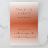 私たちの心からの悔やみや弔慰紙グリーティングカード カード (内部)