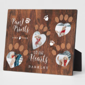 私たちの心に残る木製の足跡写真メモリー フォトプラーク (側面)