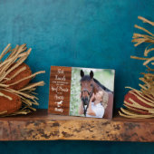 私たちの心に残る素朴な hoof印 馬記念 フォトプラーク (側面)