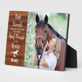 私たちの心に残る素朴な hoof印 馬記念 フォトプラーク (側面)