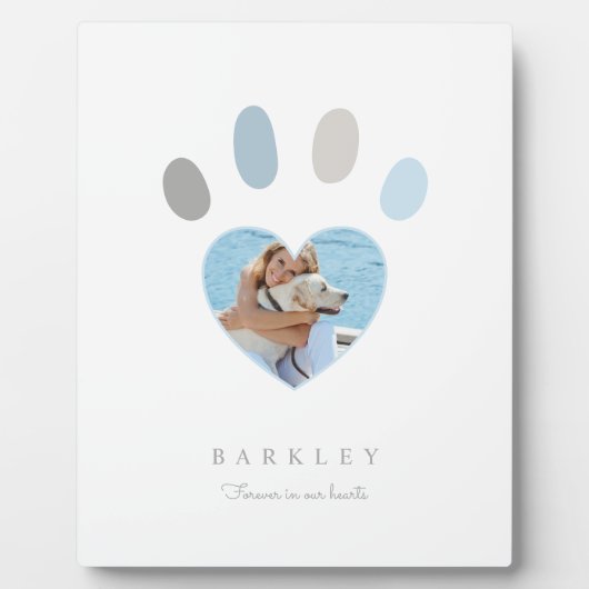 私たちの心に残る足跡 ホワイト フォトメモリアル フォトプラーク (正面)