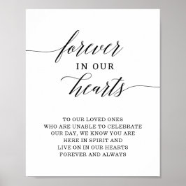 私たちの心に永遠にメモリアルウェディングサイン ポスター