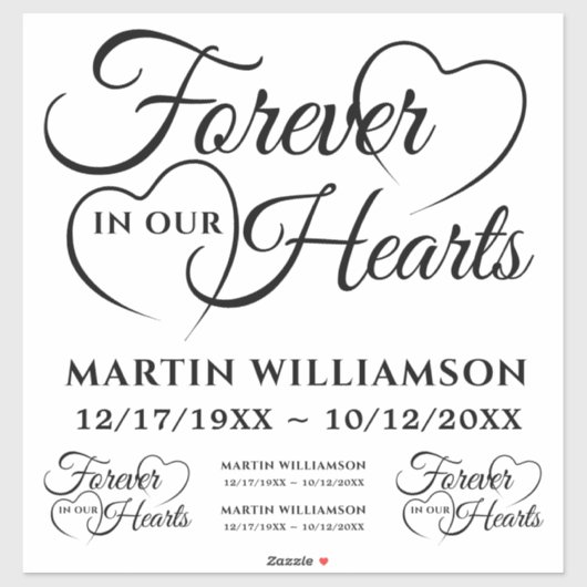 私たちの心に永遠にメモリアル シール (シート)