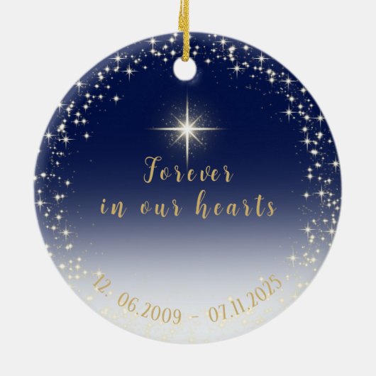 私たちの心に永遠に写真 セラミックオーナメント (裏面)