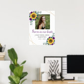 私たちの心に永遠に咲くひまわり 紫の葬儀  ポスター (ホームオフィス)